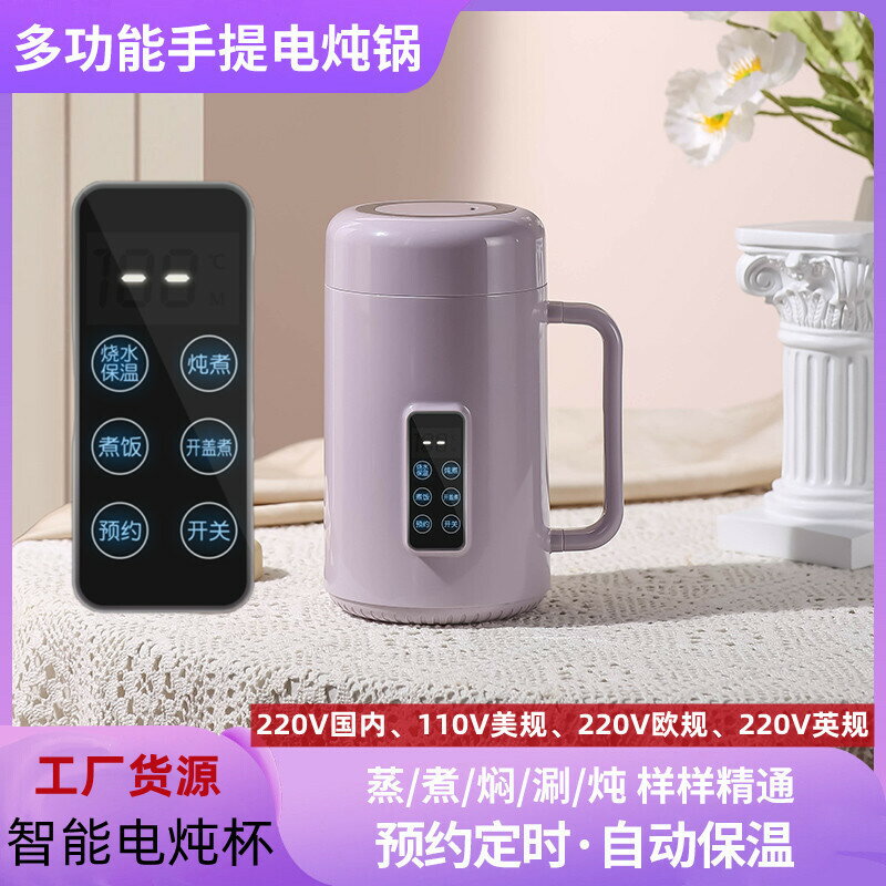電燉鍋110V電水壺便攜式煲湯煮粥電煮鍋小型智慧家用一體式養生壺-創美