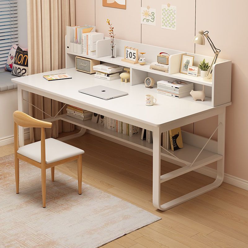 電腦桌臺式家用書桌書架一體學習桌臥室帶抽屜學生寫字桌辦公桌子