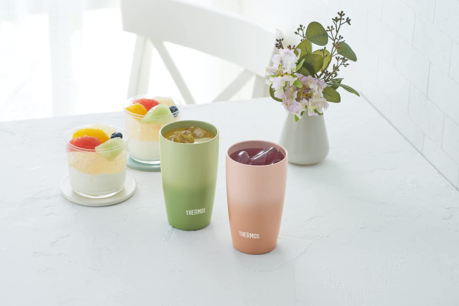 日本 THERMOS JDM-421 保冷保溫杯 真空斷熱 漸層不鏽鋼杯 母親節 父親節送禮 不鏽鋼 登山露營 【小福部屋】 5