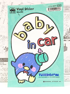 【震撼精品百貨】Tuxedo Sam Sanrio 山姆藍企鵝 貼紙-baby汽車*19264 震撼日式精品百貨