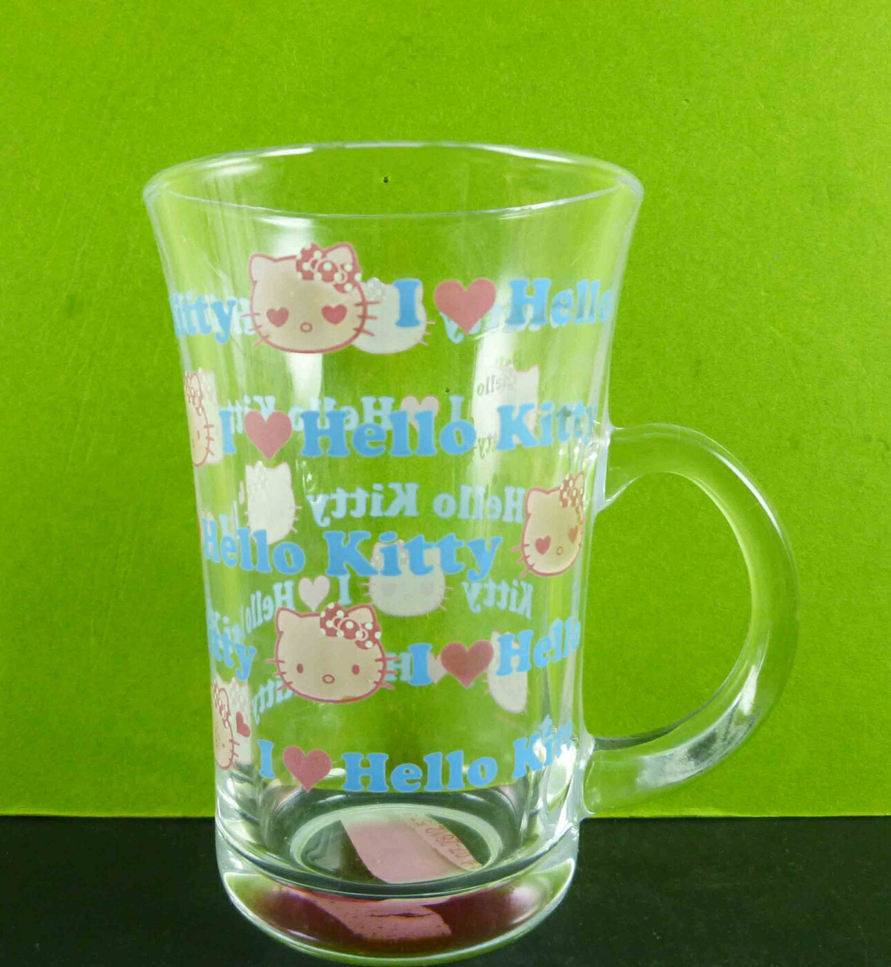 【震撼精品百貨】Hello Kitty 凱蒂貓 透明杯-英文 震撼日式精品百貨