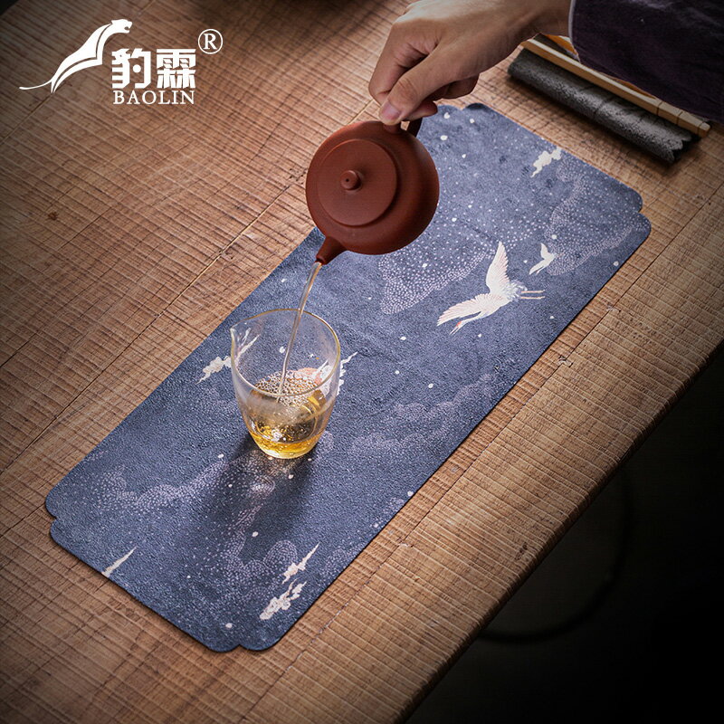 日式茶席防水棉麻布桌旗中式茶臺茶布藝茶桌墊禪意茶盤墊茶具配件