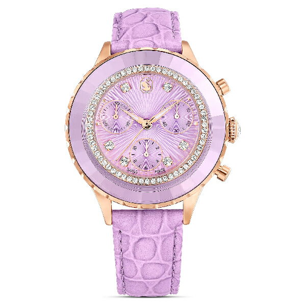 Swarovski 施華洛世奇 Octea Chrono 奢華時尚計時腕表 5690804/ 紫色款 /42.6 mm x 37mm｜樂天全館特惠中★指定刷卡回饋10%