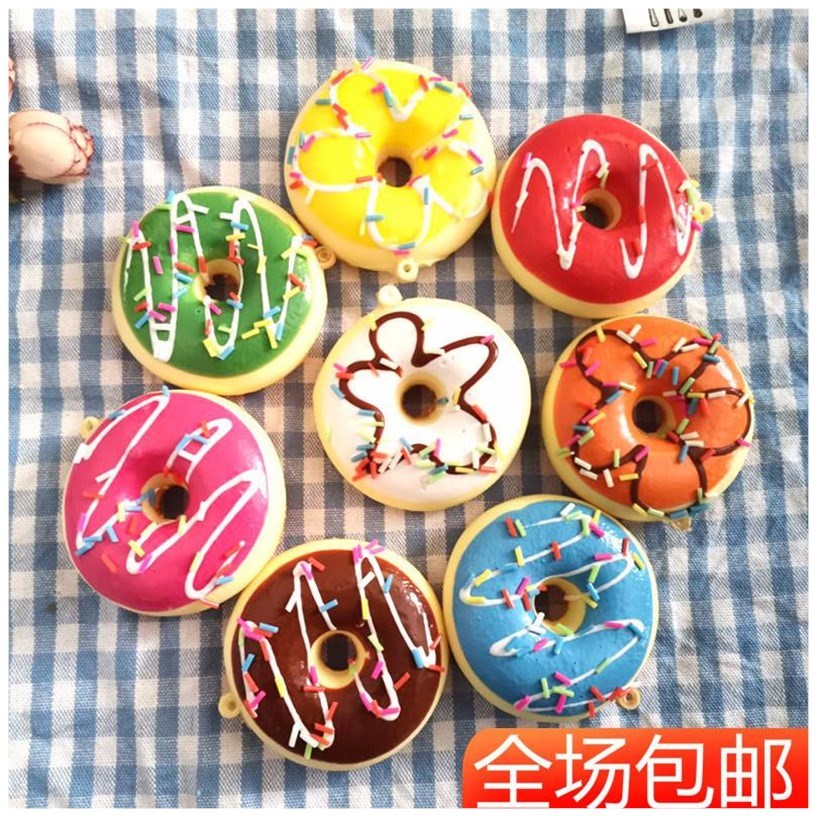 甜甜圈模型彩色蛋糕麵包假食物套裝婚禮甜品小掛件點心玩道具