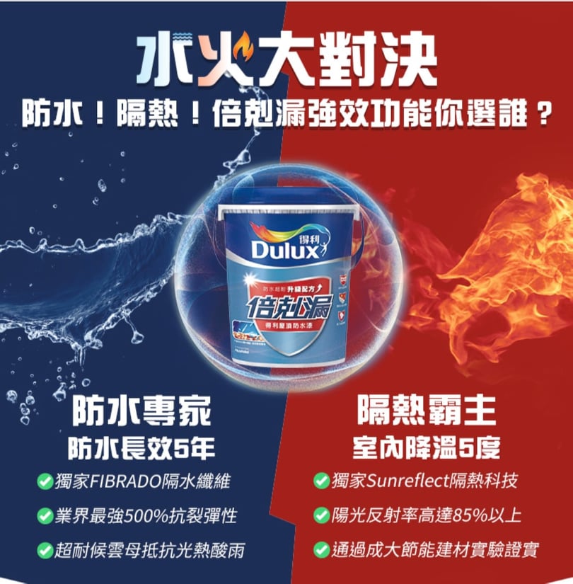 【漆太郎】Dulux 得利 倍剋漏959 屋頂隔熱防水漆