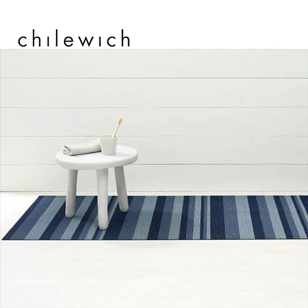 美Chilewich-Bounce Stripe系列地墊-61X183CM-藍色(Storm)【領券滿額再折千7/31止】
