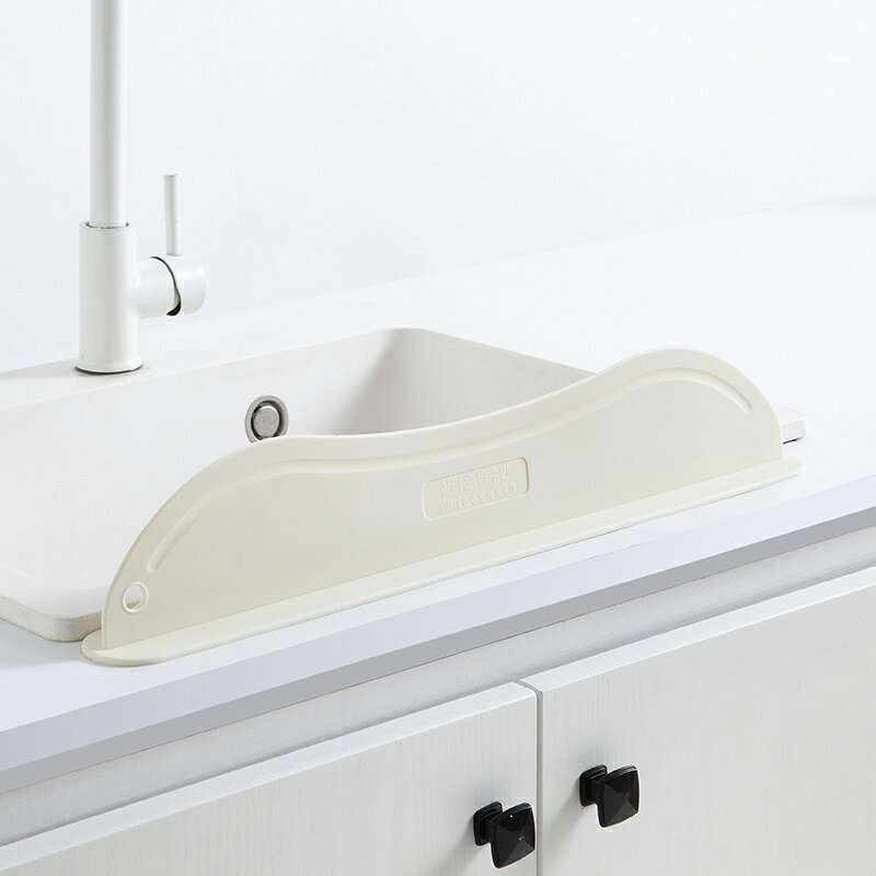 防水板 擋水板 水槽檔板 硅膠廚房台面水槽擋水板防濺水擋板水池洗手台盆洗菜盆擋水條『ZW7882』