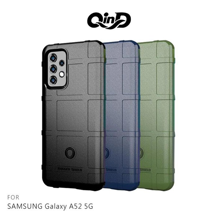 QinD SAMSUNG Galaxy A72/A72 5G 戰術護盾保護套 TPU 手機殼 鏡頭加高【APP下單4%點數回饋】