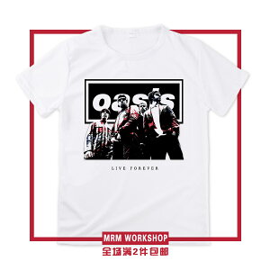 Oasis 綠洲樂隊英倫國搖滾樂隊Liam Neol Gallaghe有缸T恤短袖