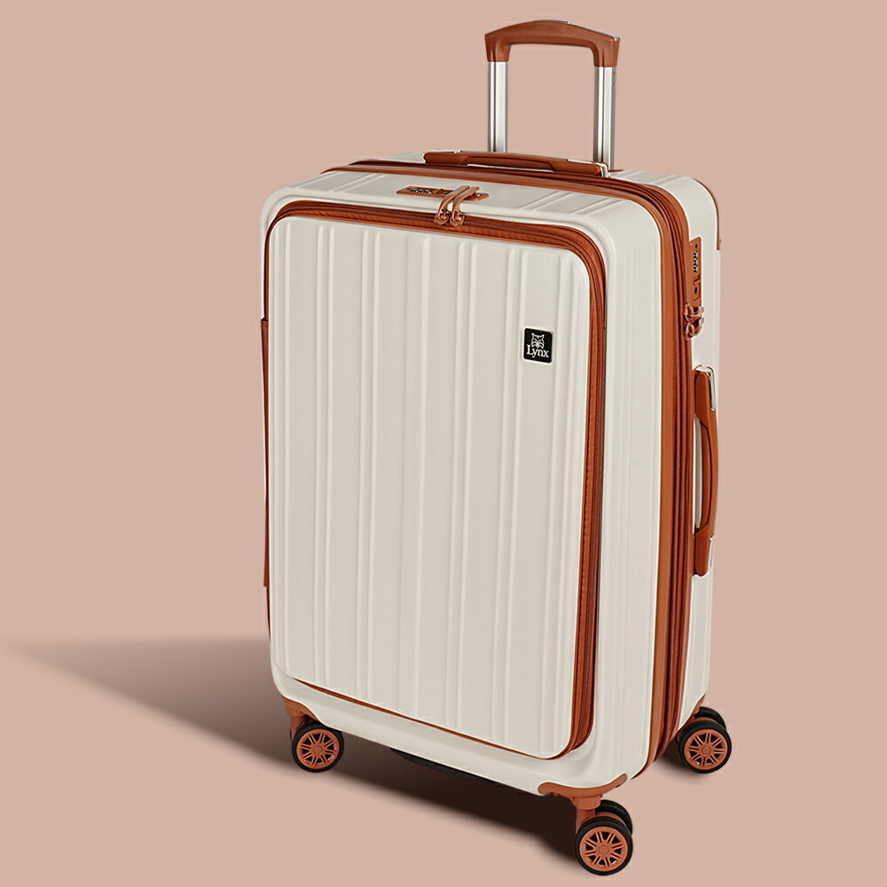 【Lynx 美國山貓】20吋第一代雙開登機箱、防爆拉鏈、避震雙排輪、TSA海關鎖、可加大 0