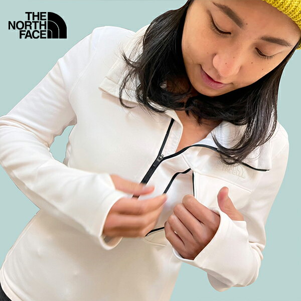美國[The North Face]W TAGEN 1/4 ZIP FLEECE / 女款刷毛保暖半門襟(白) / 長袖上衣 / 運動衣《長毛象休閒旅遊名店》 7