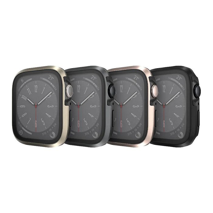 魚骨牌 SwitchEasy Apple 蘋果 Watch S7/S8/S9 (45mm) Modern Hybrid 9H 鋼化玻璃鋁合金保護殼 手錶殼 保護【APP下單4%點數回饋】