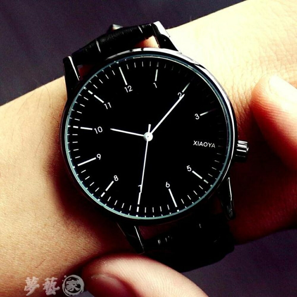 買一送一 手錶 手錶女士學生韓版時尚潮流防水簡約夜光男錶皮帶女錶情侶手錶一對 夢藝家