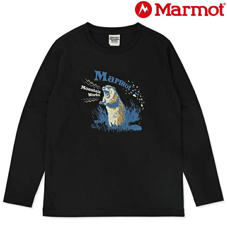 Marmot 土撥鼠 Squeak/Squeak-T 兒童款 長袖快乾T恤 TSAKC108 J003 黑色