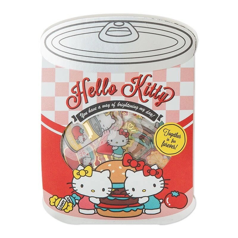 【震撼精品百貨】凱蒂貓 Hello Kitty~日本SANRIO三麗鷗 KITTY罐型包裝貼紙*00027