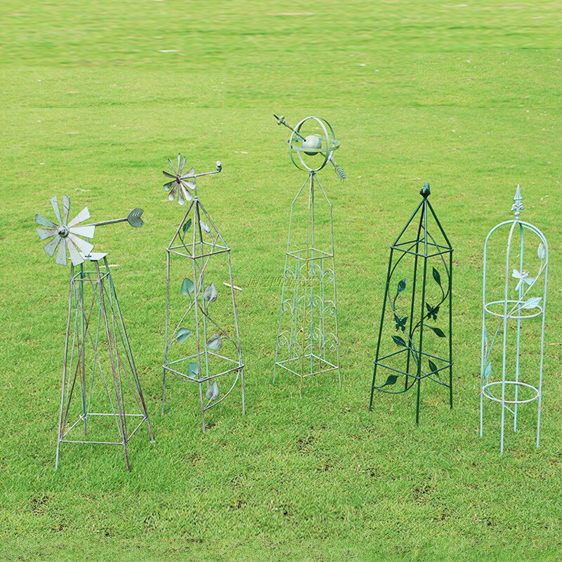 加粗鐵藝鳥籠架爬藤花架小鳥花架鐵線蓮藤月爬藤架庭院花園
