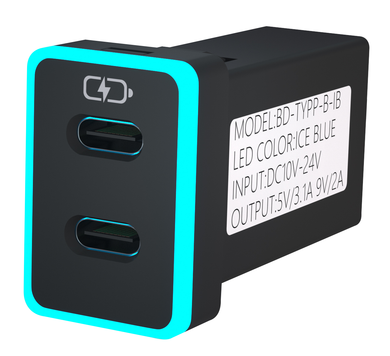 TOYOTA豐田車充 中型雙TYPE C 免挖孔3.0快充「附翹棒」 0