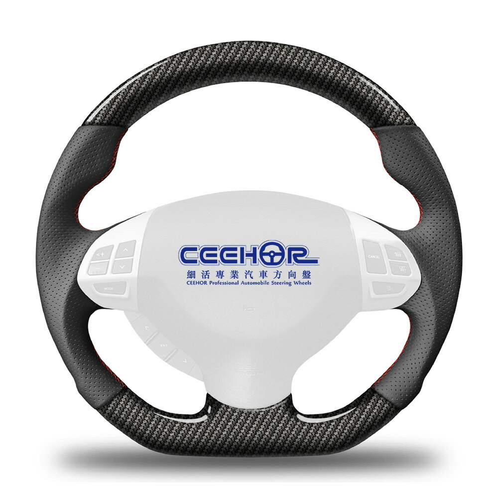 [細活方向盤] 水轉印碳纖維款 LANCER FORTIS IO COLT PLUS MITSUBISHI 三菱 變形蟲方向盤