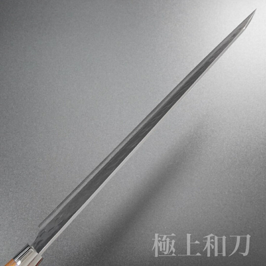 佐治武士 筋引 菜刀 肉刀刀 SRS13 粉末鋼 槌目大馬士革 鐵木柄 270mm SA809【極上和刀】【日本高品質菜刀】【APP滿額下單4 ...