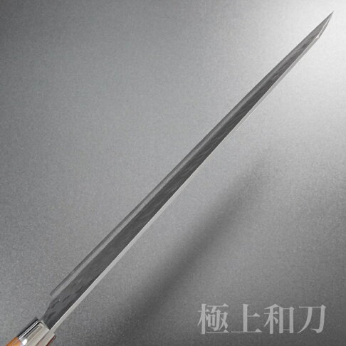 佐治武士 筋引 菜刀 肉刀刀 SRS13 粉末鋼 槌目大馬士革 鐵木柄 270mm SA809【極上和刀】【日本高品質菜刀】【APP滿額下單4 ...