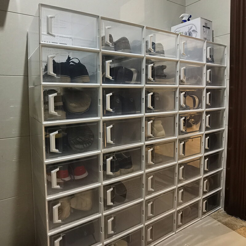 透明鞋盒收納盒鞋子收納神器省空間鞋柜鞋架鞋子存放盒塑料鞋收納