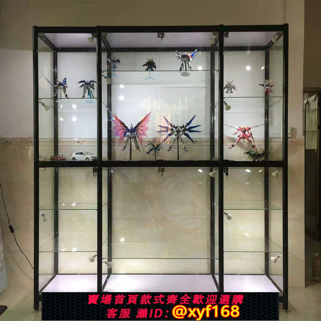 {臺灣公司貨 可打統編}手辦模型展示櫃樂高玩具收納陳列櫃展櫃高達盲盒泡泡瑪特玻璃展櫃