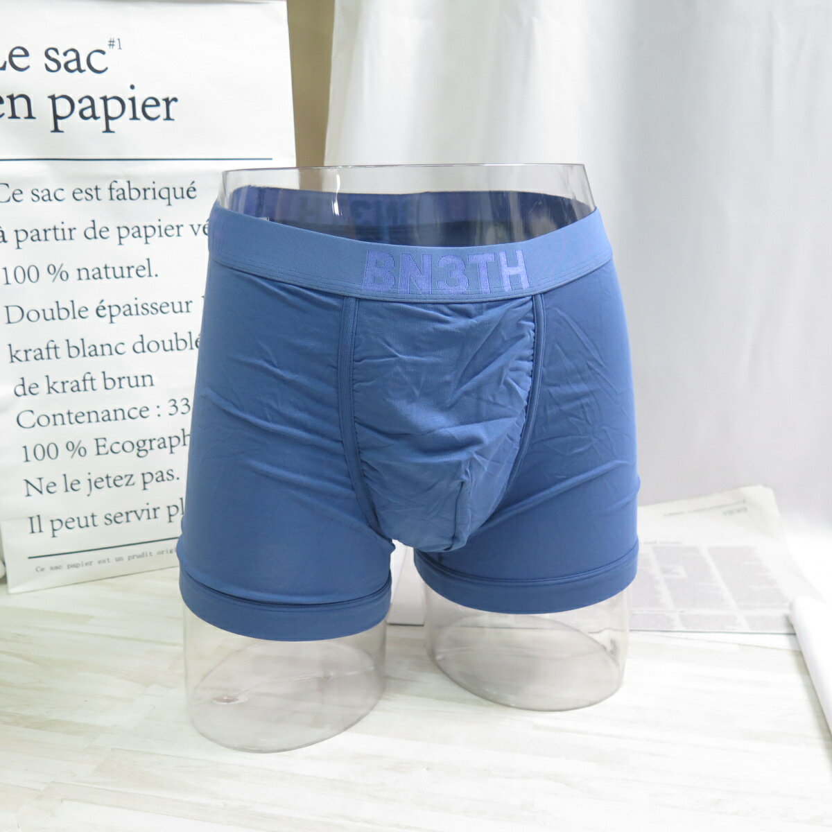 BN3TH 加拿大專櫃品牌 天絲 3D立體囊袋內褲 M2110110638 經典短版 藍【iSport】