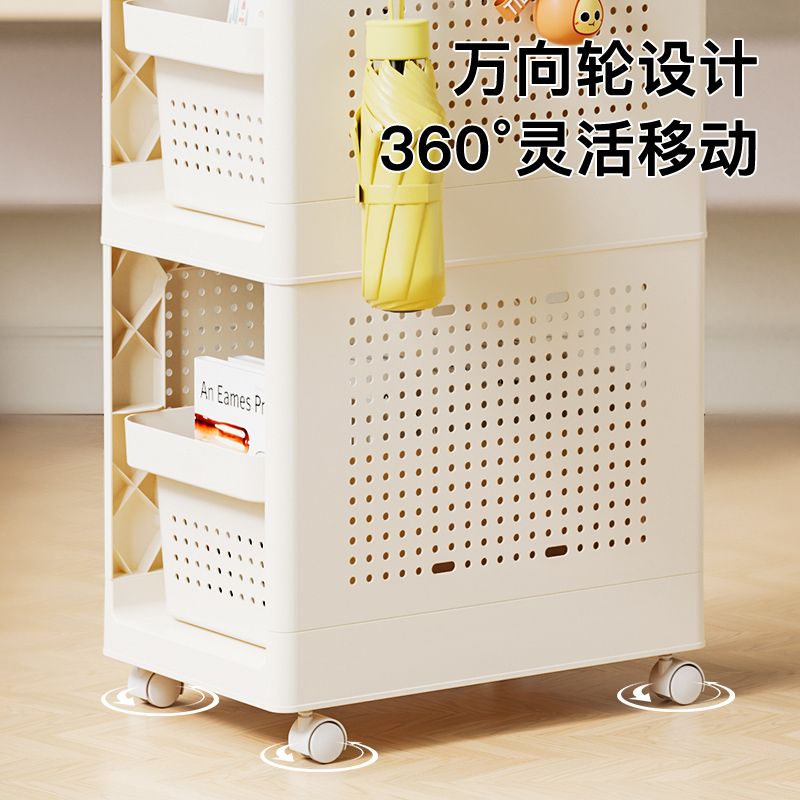 多功能書包置物架多層可移動小推車書本零食收納架家用書架收納櫃 8