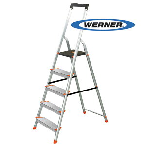 美國 Werner 穩耐安全梯 L235R-2 鋁合金寬踏板5階梯 大平台 鋁梯 A字梯 梯子 /組 (出貨後即無法退換貨，請下單確認好尺寸規格)