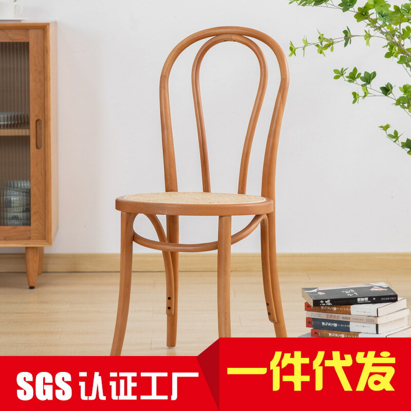 【復古藤編】曲木餐椅 咖啡椅 圓背椅 法式餐椅 酒店茶室椅 Thonet椅 桑納椅 索耐特椅 實木彎曲木 18號椅 北歐風 輕奢質感