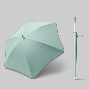 新款創意圓角高爾夫傘直桿反光雨傘黑膠防曬抗風傘禮品廣告傘