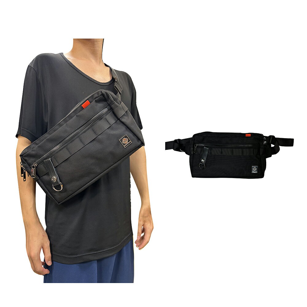 ~雪黛屋~SPYWALK 腰包超大容量插筆外袋防水尼龍布大齒耐用拉鍊SW1176