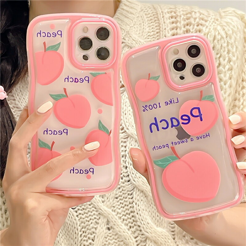 手機殼 ● 水蜜桃粉色適用iPhone12Promax蘋果13手機殼11果凍xs xr矽膠