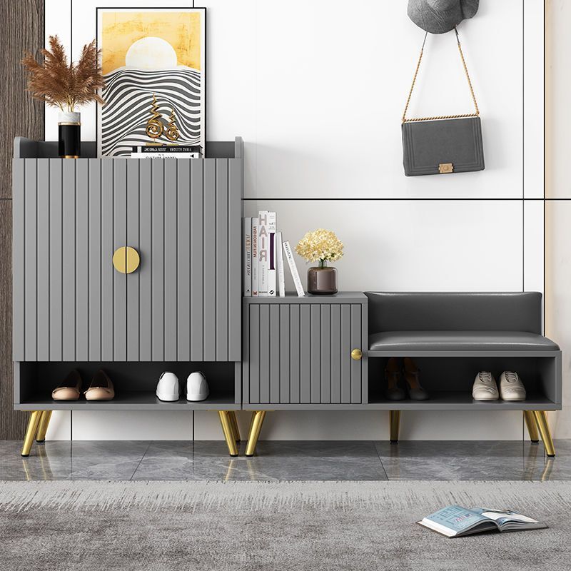 換鞋凳家用門口輕奢鞋櫃坐凳一體多功能軟包入戶可坐式家用穿鞋凳