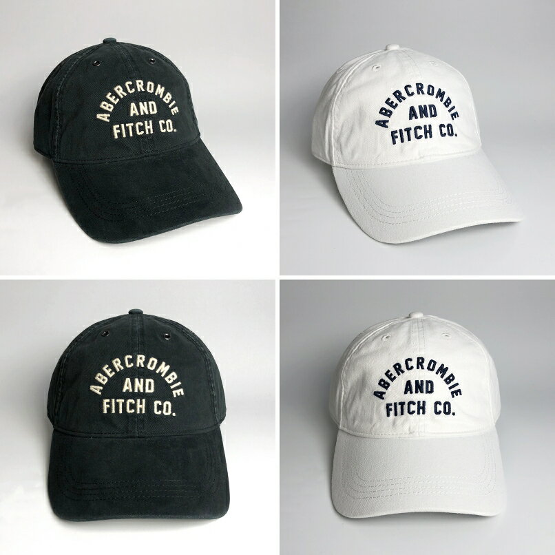 美國百分百【Abercrombie & Fitch】帽子 AF 棒球帽 經典 麋鹿 配件 老帽 白/深藍 AC61