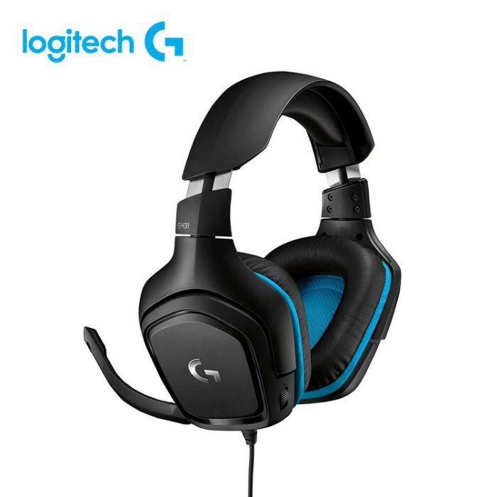 羅技 G431 7.1 聲道環繞音效電競耳機麥克風 黑藍/強強滾 耳罩耳機