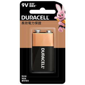 【跨店20%回饋 再折$50】 Duracell 金頂 鹼性電池9V 1入