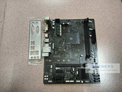 二手技嘉A320M-H 主板 AM4 MicroATX 擋板 扣具 M2 接口 支援 R5 1500 2600 如圖