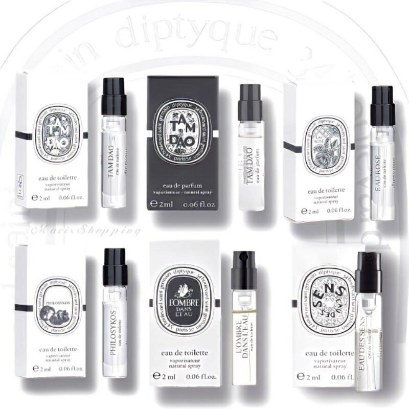 現貨【Diptyque】中性正品原裝/玫瑰之水/感官之水/希臘無花果/譚道/譚道淡香精/東京/影中之水/六款選擇2ml-可噴式｜雙11狂購節⚡專櫃 美妝 香氛 保養 凍齡收編 打造不老神肌 1