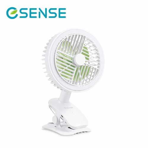 Esense 寶貝+擺頭桌立夾扇 白 | 鋰電池 (可夾嬰兒車、寵物推車等)原價 499 (省 200)