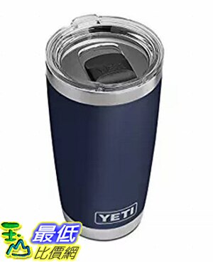 [美國代購] YETI Rambler 20oz 18/8不鏽鋼真空斷熱雙層保溫杯含MagSlider 蓋子 海軍藍