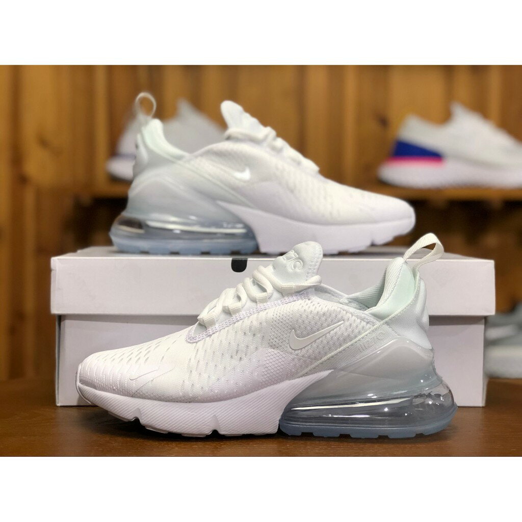 【日本海外代購】Nike Air Max 270 全白 氣墊 網面透氣 白色 白勾 冰藍 男女 AH8050101