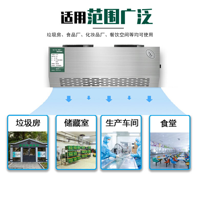 壁掛式臭氧發生器空氣凈化消毒機養殖場食品廠垃圾房車間殺菌除臭