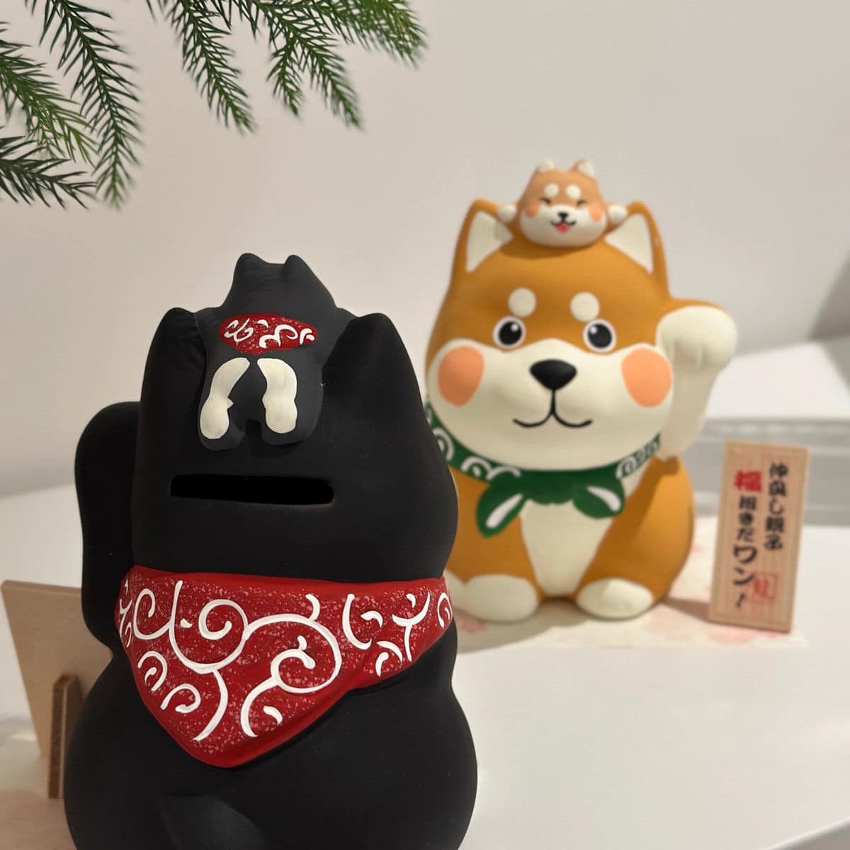 陶瓷柴犬存錢罐家居客廳小擺件