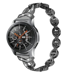 適用三星S3手錶Galaxy watch345鑲鑽金屬錶帶active2VO滿鑽錶帶