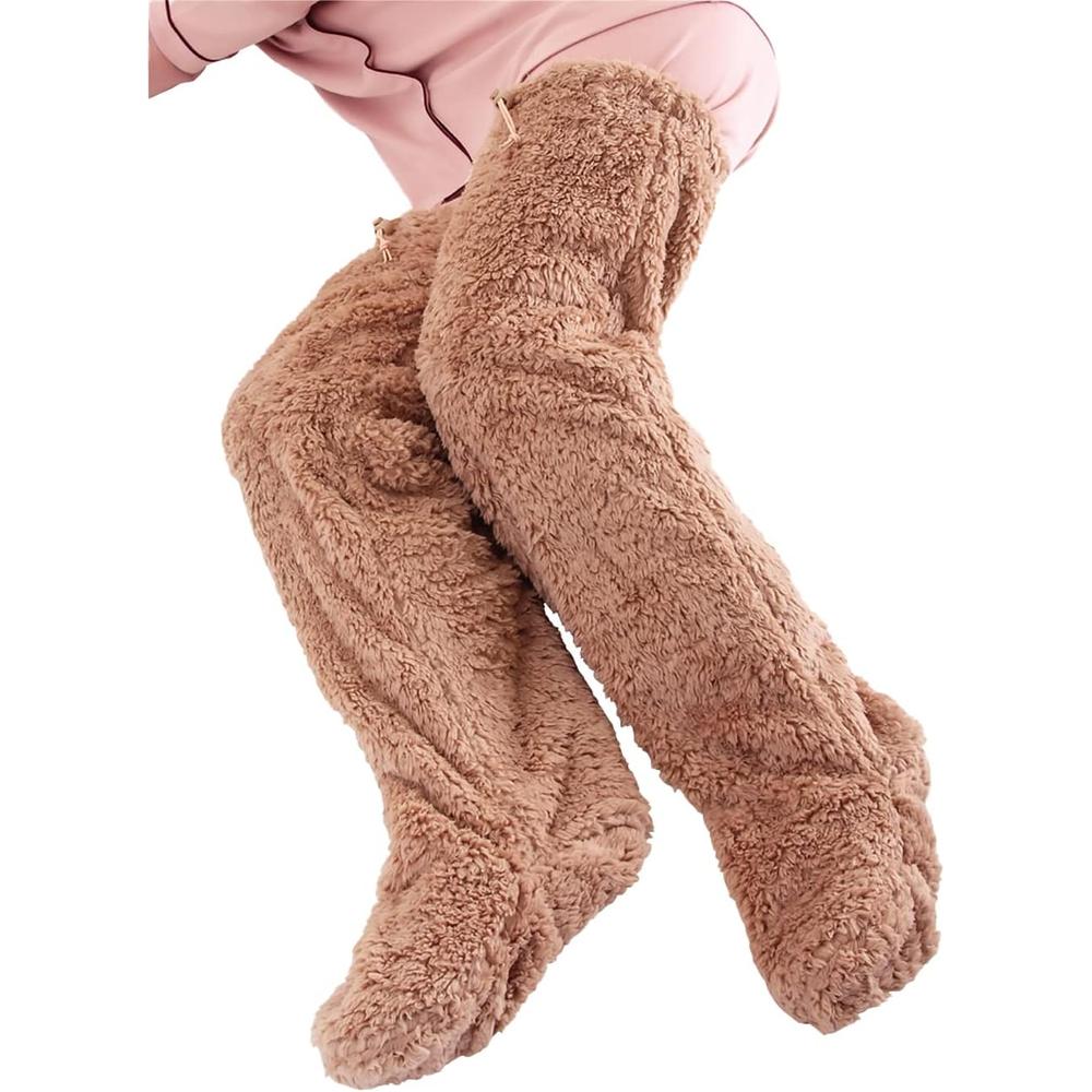 【日本代購】Alphax 室內保暖護腿 襪 褲 粽色 M碼