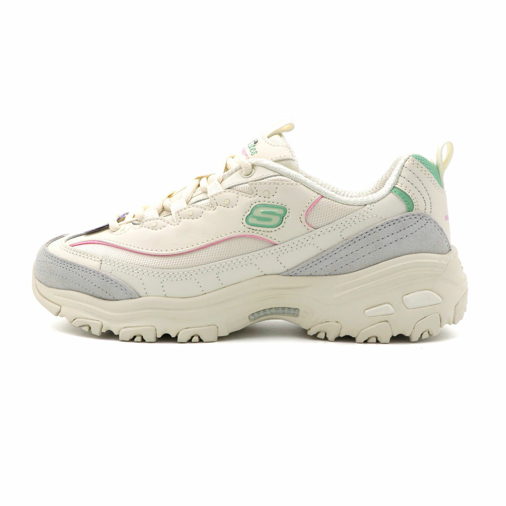 【手刀下單🤩滿額折扣進行中~~】 Skechers D Lites-New Heat 米灰 皮革 麂皮 休閒 運動 厚底 老爹鞋 女款 J2567【新竹皇家150231NTMT】