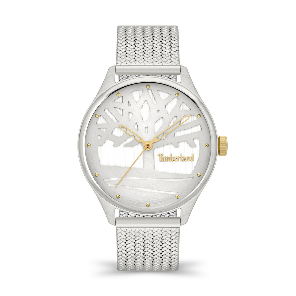 送禮首選★Timberland 美式潮流森林樹銀色米蘭帶腕錶38mm(TDWLG2200303) 附提袋【全館滿額折價★APP下單點數4倍送】線上購買享 實體門市同步服務