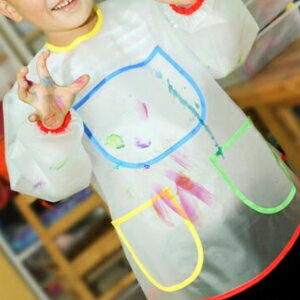 美麗大街【BF581E11E802】兒童繪畫塗鴉防污圍裙畫畫衣防水罩衣吃飯衣