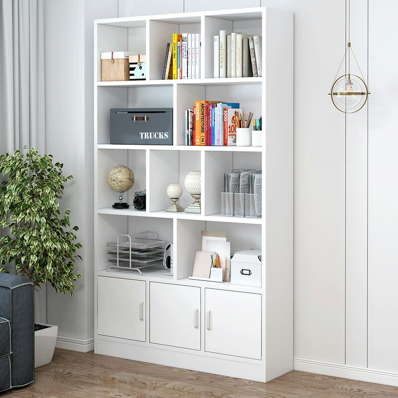 辦公室置物架 簡易書架落地置物架客廳收納儲物櫃子家用簡約現代辦公室書櫃書櫥『XY16301』